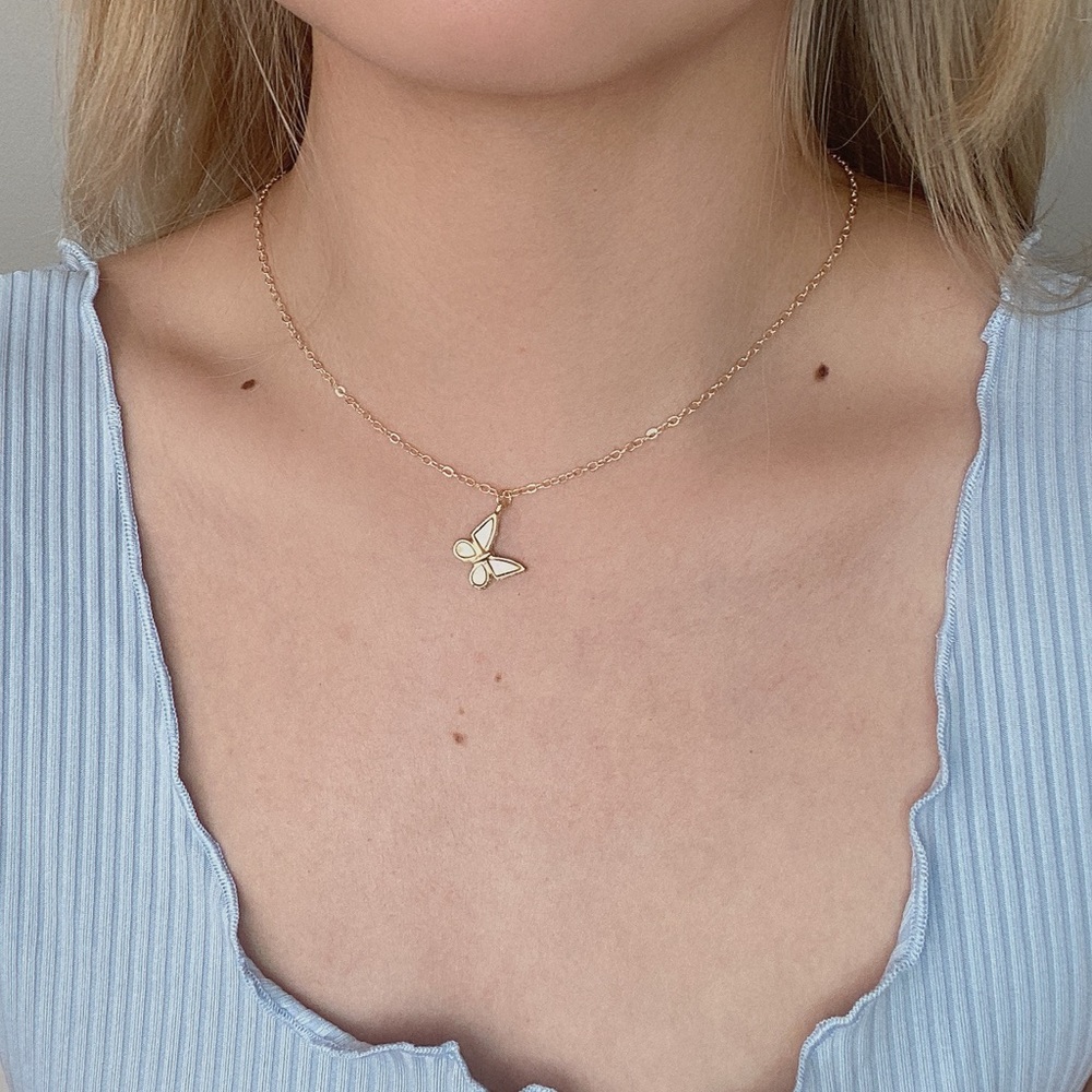 Butterfly Necklace & Earrings Set - Picture 4 of 11